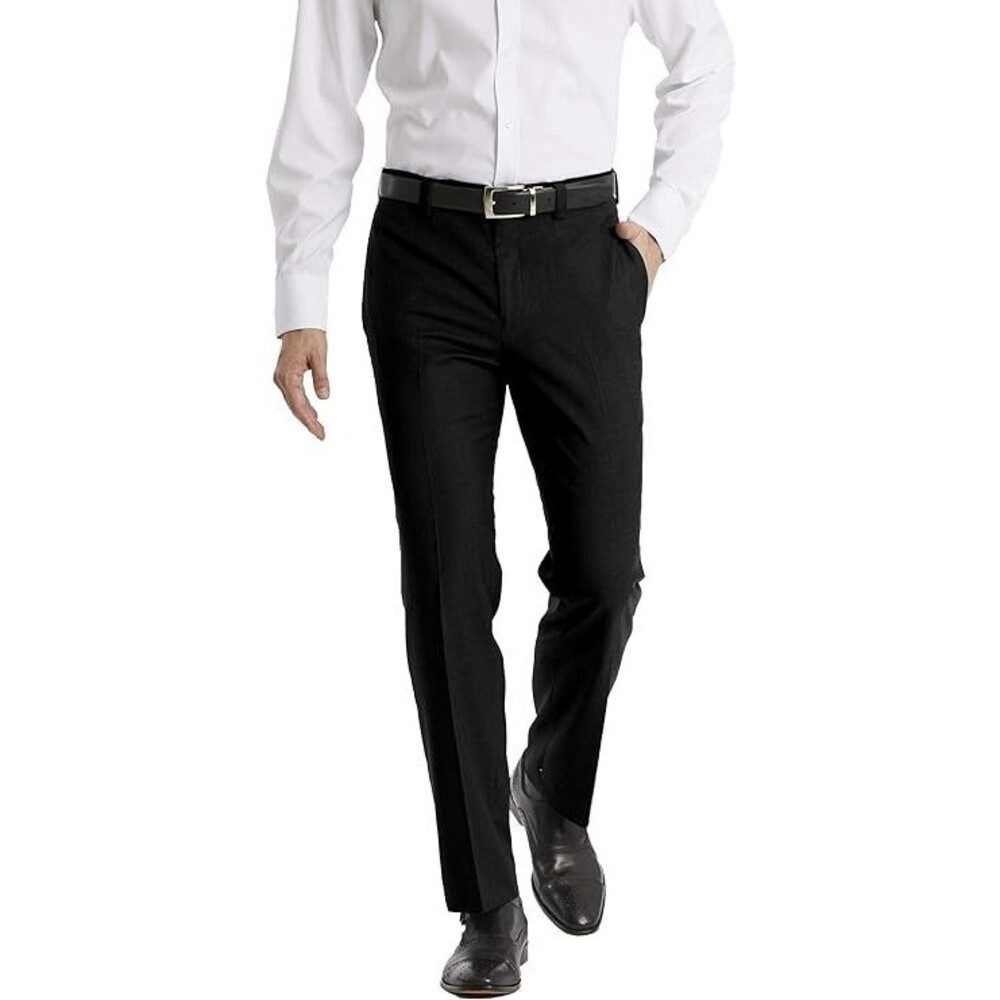 Calvin Klein Men Modern Fit Dress Pant, Black, 34W x 34L